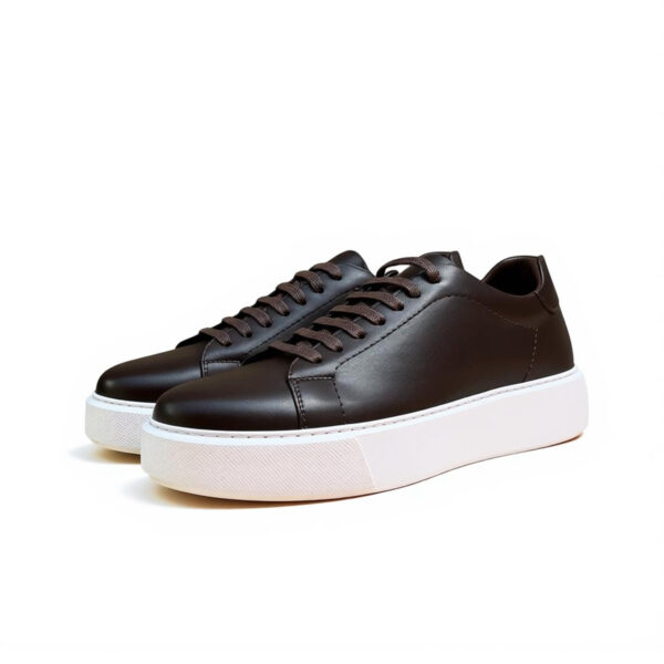 232 BASKET EN CUIR MARRON