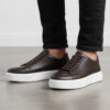 232 BASKET EN CUIR MARRON