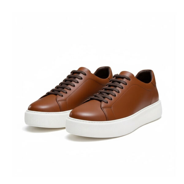 232 BASKET EN CUIR TABAC