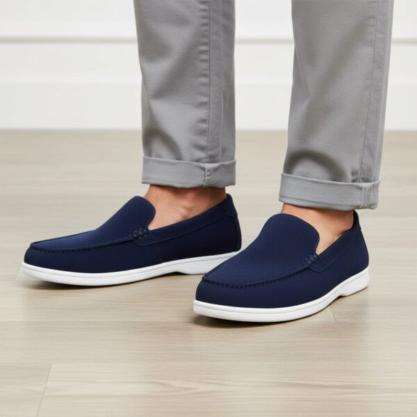 MocassinBm4 307 CHAUSSURE EN CUIR BLEU MARINE