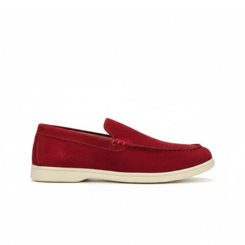 307 MOCASSIN EN DAIM CUIR BORDEAUX