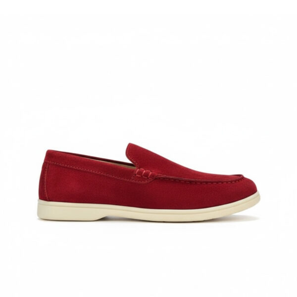 307 MOCASSIN EN DAIM CUIR BORDEAUX