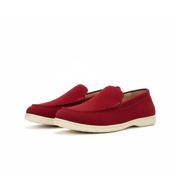 307 MOCASSIN EN DAIM CUIR BORDEAUX
