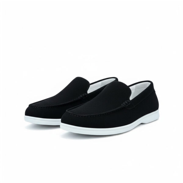 307 MOCASSIN EN DAIM CUIR NOIR